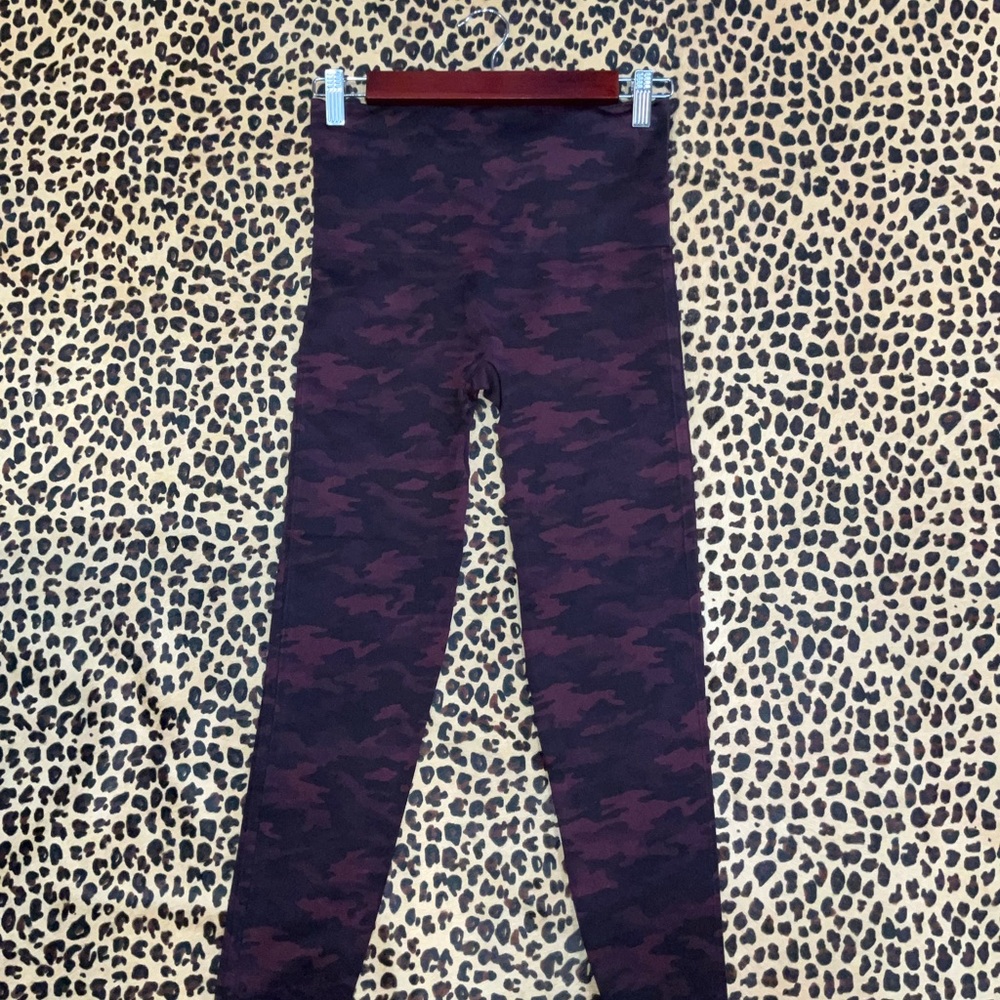 Spanx Burgundy Camouflage Leggings
